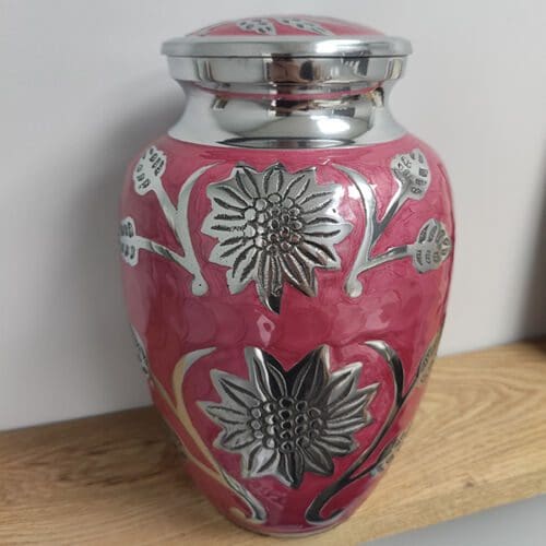 Pink Sunflower Adult Urn